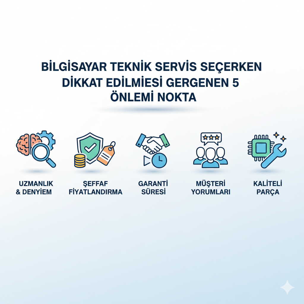 🖐️ Bilgisayar Teknik Servis Seçerken Dikkat Edilmesi Gereken 5 Önemli Nokta