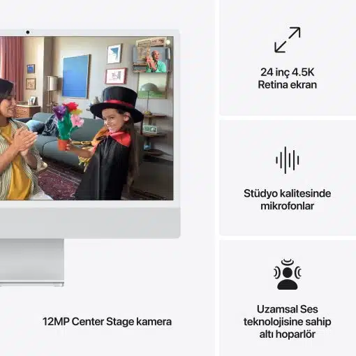 iMac 24 inç M4 (8C/8G, 16GB RAM, 256GB SSD) - Thumbnail 5